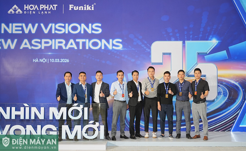 Điện máy AN tiếp tục được vinh danh Đại lý xuất sắc 2025 tại Hội nghị Khách hàng toàn quốc Điện lạnh Hòa Phát